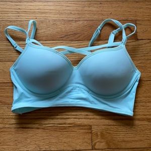 Pink push-up strappy bralette